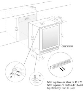 Встраиваемый винный шкаф Pando PVMBP 60-45 PAR фото 3 в Екатеринбурге