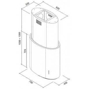 Вытяжка Falmec Elittica isola 70 ix (800) ECP фото 4 в Екатеринбурге