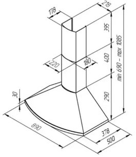 Вытяжка Kuppersberg BONA 90 C Bronze фото 4 в Екатеринбурге