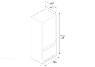 Встраиваемый холодильник Bertazzoni REF90PIXL фото 4 в Екатеринбурге