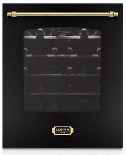 Встраиваемый винный шкаф Lofra ZBRNM36T BRASS две зоны фото в Екатеринбурге