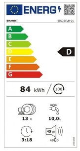 Встраиваемая посудомоечная машина Brandt BDJ325LB фото 4 в Екатеринбурге