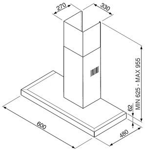 Вытяжка Смег KSE61X-1 фото 2 в Екатеринбурге Вытяжка Smeg KSE61X-1 фото 2 в Екатеринбурге