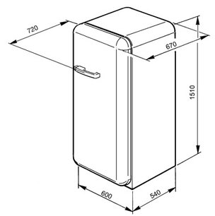 Холодильник Smeg CVB20RO фото 4 в Екатеринбурге
