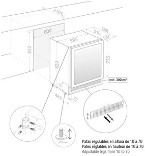 Встраиваемый винный шкаф Pando PVMBP 60-45XR фото 3 в Екатеринбурге