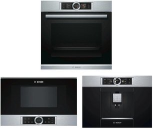 Bosch (духовой шкаф HSG636BS1 + кофемашина CTL636ES1 + микроволновая печь BFR634GS1) фото в Екатеринбурге