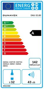 Винный шкаф Dunavox DAU-32.83B фото 4 в Екатеринбурге