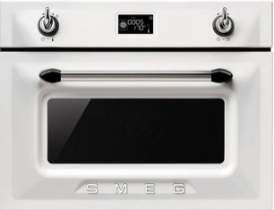 Компактный духовой шкаф с СВЧ Smeg SF4920MCB фото в Екатеринбурге