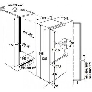 Встраиваемый холодильник Kuppersbusch FKGF 8800.1 фото 2 в Екатеринбурге