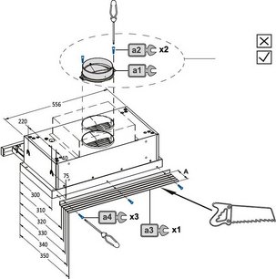 Встраиваемая вытяжка с выдвижным экраном Korting KHP 69617 DGN фото 4 в Екатеринбурге