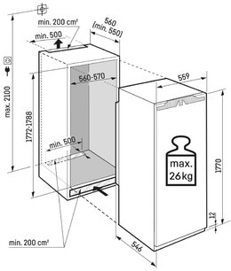 Встраиваемая морозильная камера Либхер SIFNe 5178 Peak NoFrost фото 4 в Екатеринбурге Встраиваемая морозильная камера Liebherr SIFNe 5178 Peak NoFrost фото 4 в Екатеринбурге