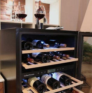 Встраиваемый под столешницу винный шкаф Селлар Приват CP043-2T фото 3 в Екатеринбурге Встраиваемый под столешницу винный шкаф CellarPrivate CP043-2T фото 3 в Екатеринбурге