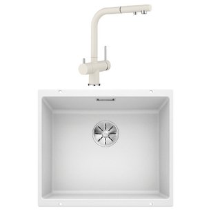 Blanco (мойка SUBLINE 500-U SILGRANIT + FONTAS-S II SILGRANIT белый) фото в Екатеринбурге