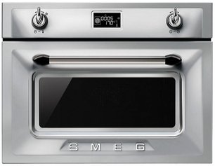Компактный духовой шкаф с пароваркой Smeg SF4920VCX фото в Екатеринбурге