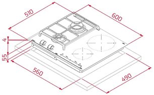 Варочная панель Тека HYBRID JZC 64322 ABN BLACK фото 2 в Екатеринбурге Варочная панель Teka HYBRID JZC 64322 ABN BLACK фото 2 в Екатеринбурге