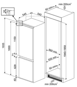 Холодильник Smeg C8194TN2P фото 4 в Екатеринбурге
