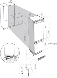 Встраиваемый двухкамерный холодильник De Dietrich DRN 1017 I фото 2 в Екатеринбурге