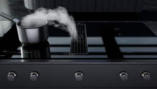 Индукционная варочная поверхность с вытяжкой Kuppersbusch KMI 12850.0 SR-S Copper фото 3 в Екатеринбурге