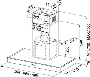 Вытяжка Franke FDF 6457 XS фото 2 в Екатеринбурге