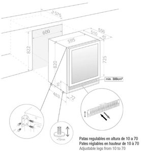 Встраиваемый винный шкаф Pando PVMBP 60-45CRL фото 3 в Екатеринбурге