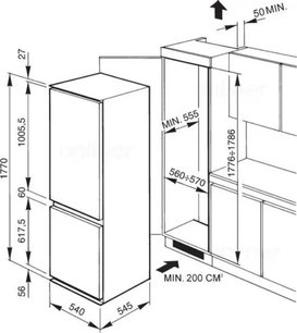 Холодильник Smeg CR327AV7 фото 3 в Екатеринбурге