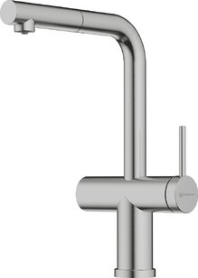 Смеситель Omoikiri KARATSU-S BN нержавеющая сталь фото