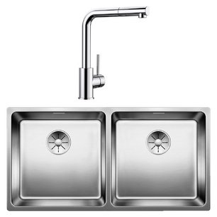 Blanco (мойка Andano 400/400-IF нержавеющая сталь + Mila-S хром) фото в Екатеринбурге