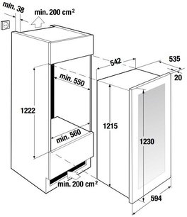 Встраиваемый холодильник для охлаждения вина Kuppersbusch FWK 4800.0 S8 фото 4 в Екатеринбурге