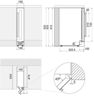 Встраиваемый винный шкаф Pando PVZB 15-9 CRL фото 4 в Екатеринбурге
