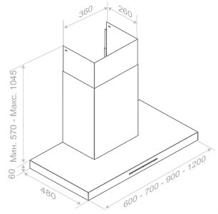 Вытяжка Пандо P-825/60 IX V.850 ECO SEC PLUS фото 3 в Екатеринбурге Вытяжка Pando P-825/60 IX V.850 ECO SEC PLUS фото 3 в Екатеринбурге