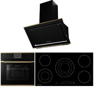 Kuppersbusch (варочная панель KE 9340.0 SR + духовой шкаф BP 6550.0 S4-Airfry + вытяжка DW 9880.0 S4 Gold) фото в Екатеринбурге