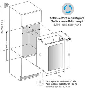 Встраиваемый винный шкаф Pando PVMAV 88-49CRL фото 3 в Екатеринбурге