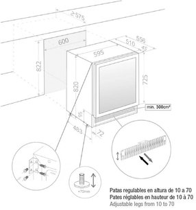 Встраиваемый винный шкаф Pando PVMBP 60-45CRR фото 3 в Екатеринбурге