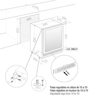 Встраиваемый винный шкаф Pando PVMBP 60-45 PAL фото 3 в Екатеринбурге