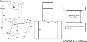 Вытяжка Maunfeld Мечта 50М белое стекло (Dream 50M Glass White) фото 2