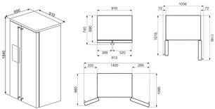 Холодильник Smeg SBS8004P фото 2 в Екатеринбурге