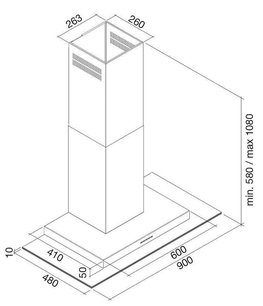 Вытяжка Falmec Exploit Top 90 Fasteel wall фото 3 в Екатеринбурге