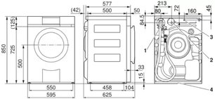 Стиральная машина V-ZUG Adora SLQ с правым навесом двери (WAASLQZ re) фото 4 в Екатеринбурге