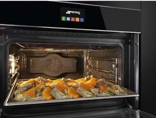 Духовой шкаф комбинированный с пароваркой Smeg SF4604PVCNX1 фото 3 в Екатеринбурге