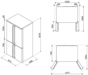 Холодильник Smeg FQ60CPO5 фото 4 в Екатеринбурге