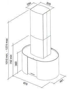 Вытяжка Falmec Mirabilia isola 67 Elektra Vetro (800) ECP фото 4 в Екатеринбурге