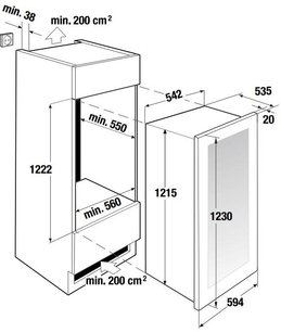 Встраиваемый холодильник для охлаждения вина Kuppersbusch FWK 4800.0 S4 фото 4 в Екатеринбурге
