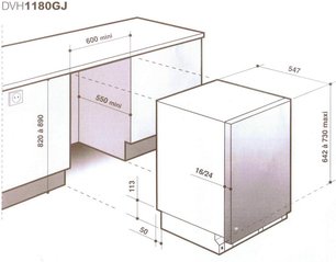 Посудомоечная машина De Dietrich DVH 1180 GJ фото 2 в Екатеринбурге