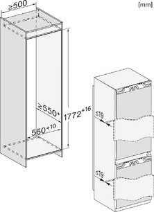 Встраиваемый холодильник Miele KFN 7734 C фото 4 в Екатеринбурге