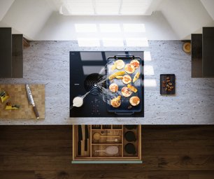 Индукционная варочная панель со встроенной вытяжкой BORA PURSU2R фото 3 в Екатеринбурге