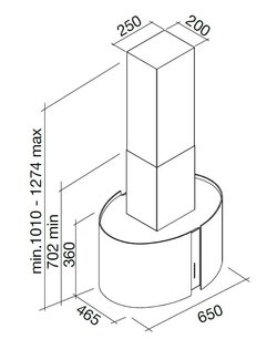 Вытяжка Falmec Mirabilia isola 65 New York Vetro (800) ECP фото 3 в Екатеринбурге