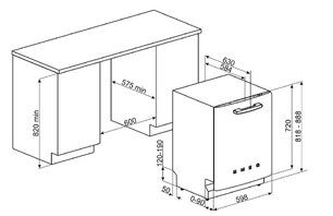 Встраиваемая посудомоечная машина Smeg ST2FABRD2 фото 4 в Екатеринбурге