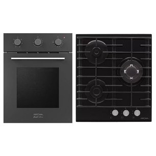 KRONA (духовой шкаф STRETTO 45 BL + варочная панель HAGEL 45 BL W) фото в Екатеринбурге