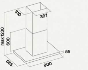 Вытяжка Фалмек Lumina 90 Glass Black island (NRS) фото 2 в Екатеринбурге Вытяжка Falmec Lumina 90 Glass Black island (NRS) фото 2 в Екатеринбурге