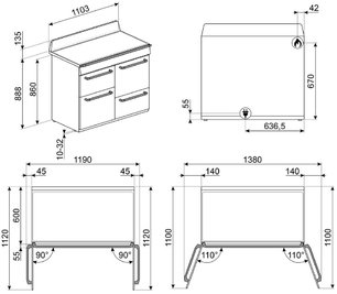 Варочный центр Смег TR4110X-1 фото 4 в Екатеринбурге Варочный центр Smeg TR4110X-1 фото 4 в Екатеринбурге
